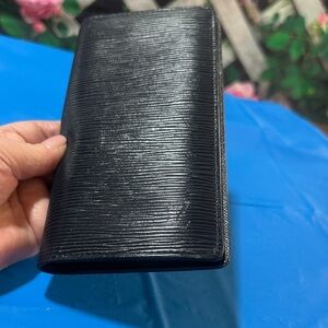 Louis Vuitton EPI midnight blue long leather wallet